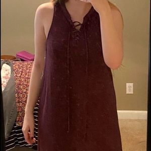 Maroon knee length dress